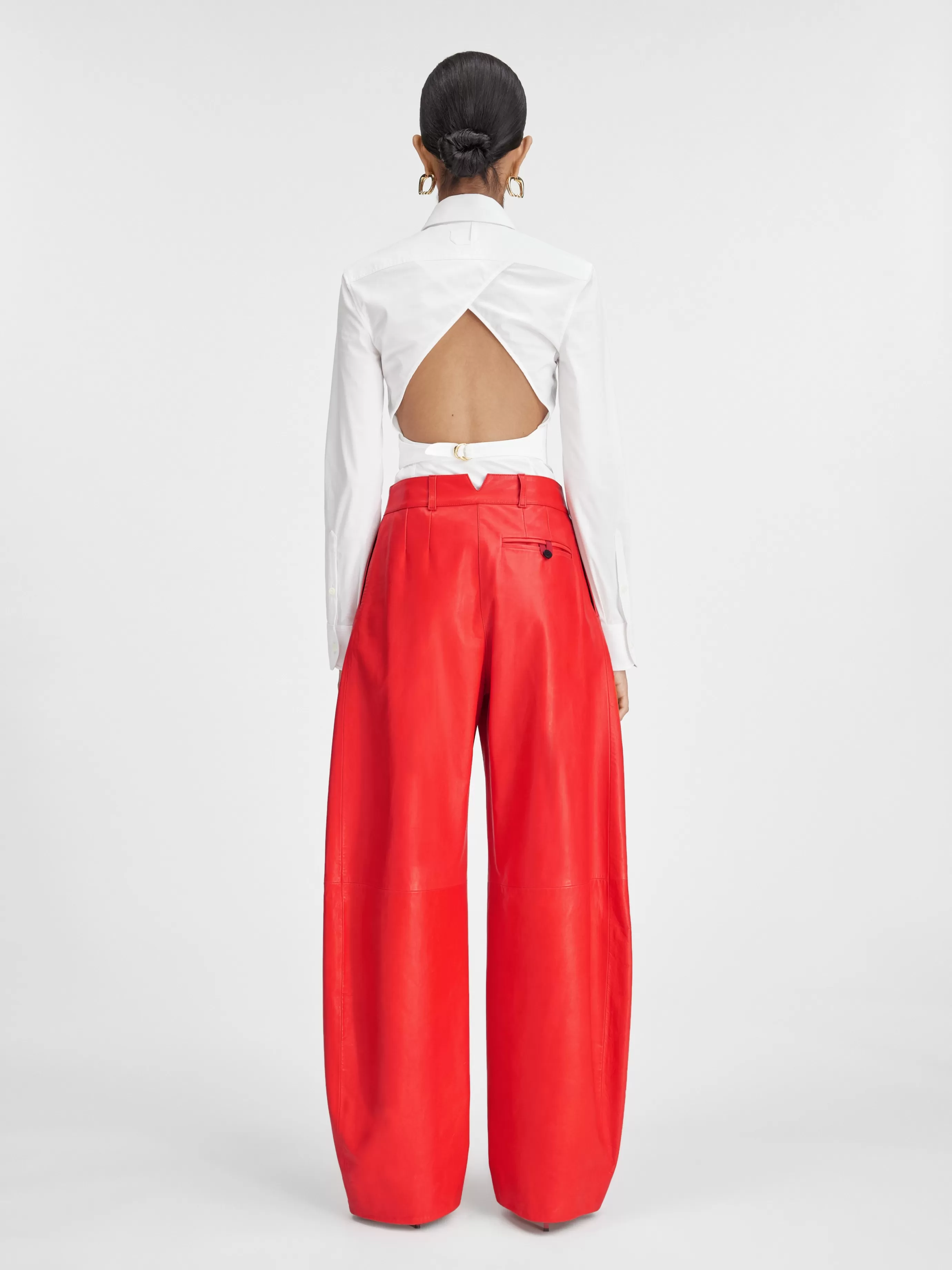 Femme Jacquemus Le pantalon Ovalo cuir