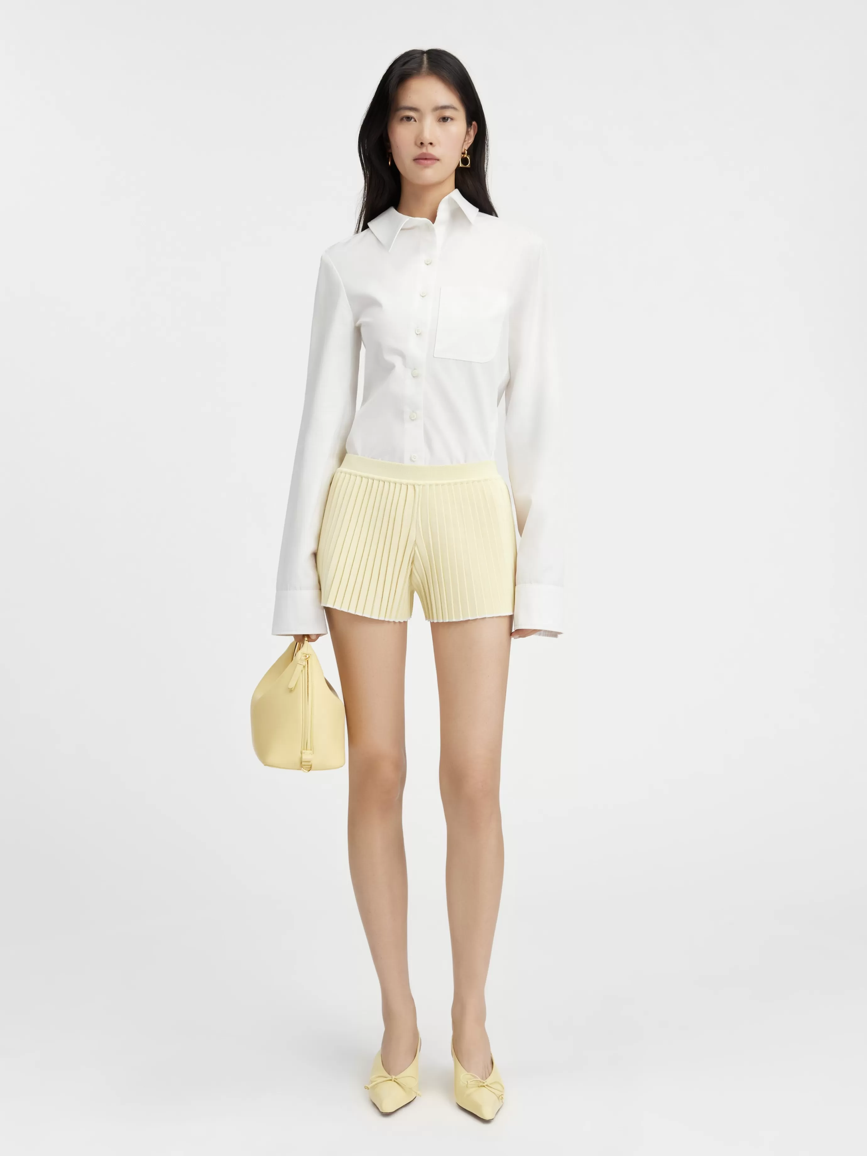 Femme Jacquemus Le short maille plissé
