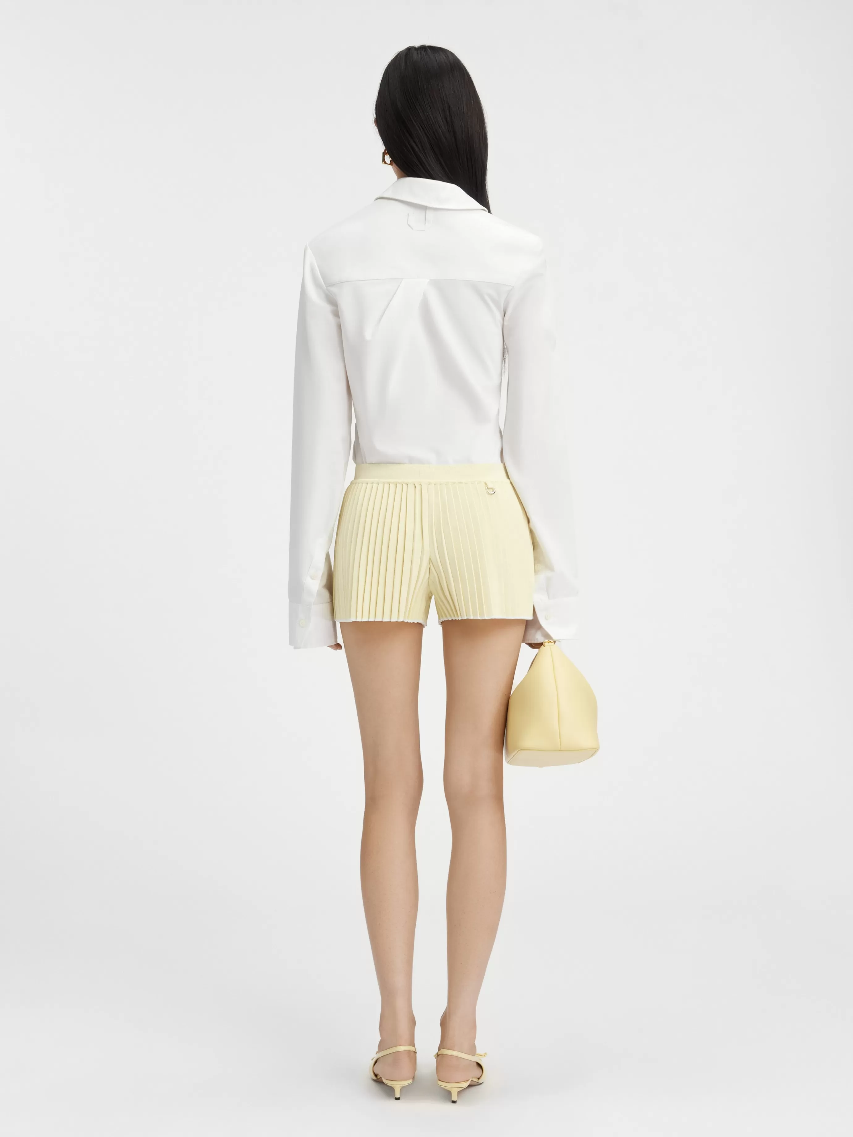 Femme Jacquemus Le short maille plissé